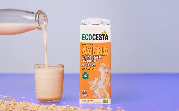 Bebida vegetal de avena marca Ecocesta.