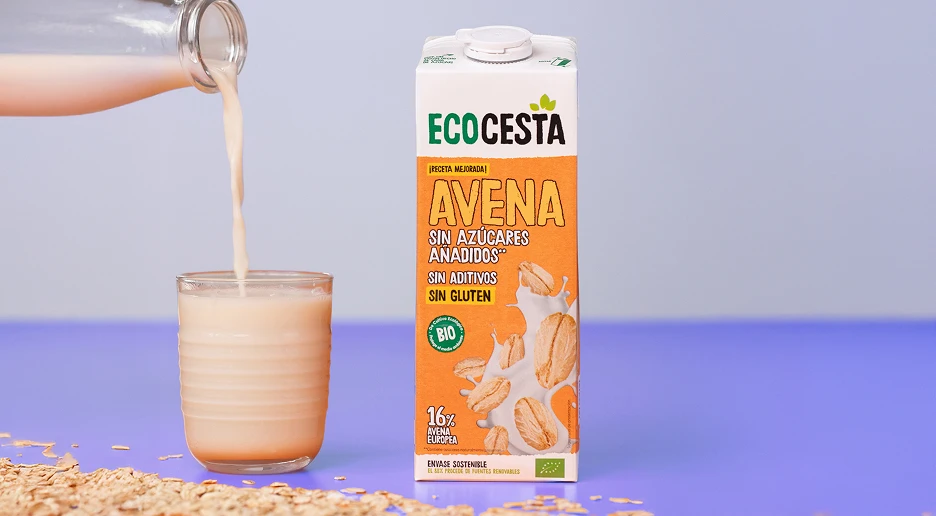 Bebida vegetal de avena marca Ecocesta.
